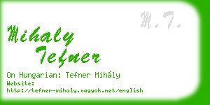 mihaly tefner business card