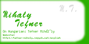 mihaly tefner business card